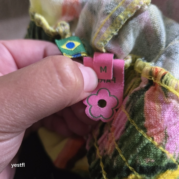 Farm Rio Summer Memories  Beach palm Trees Linen Shorts M Made in Brazil - Picture 7 of 10